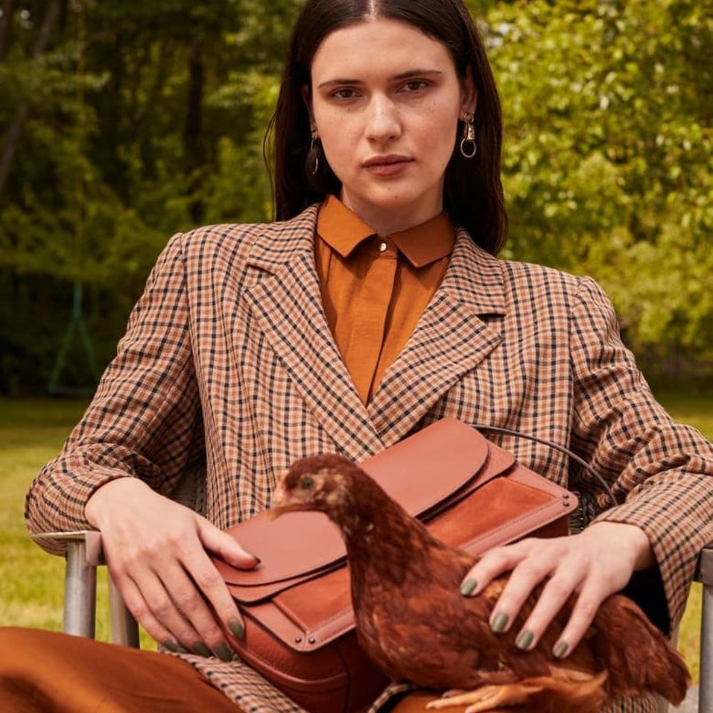 Madewell Plaid Blazer in Brown and Tan